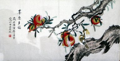 Birds & Fruits - Pittura cinese