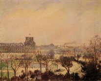 the tuileries gardens snow effect 1900