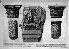 Fragment Of An Architrave And Frieze Capitals Of Columns And Pie