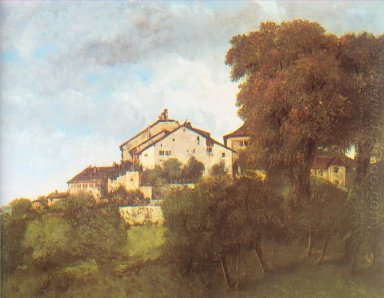 De huizen van De Chateau D Ornans 1853