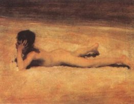 Naked Boy On The Beach