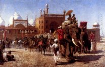 The Return Of The Imperial Court From The Great Nosque At Delhi,