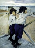 Children Sasha And Yura Serov 1899