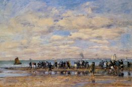 Trouville The Beach At Low Tide 1878