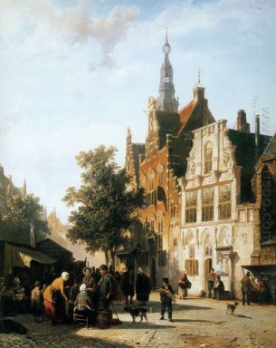 Marketview with cityhall Woerden