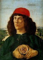 Portret van een Man met De medaille van Cosimo 1474