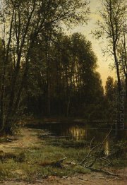 River Backwater In The Forest 1890