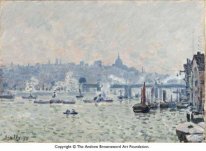 view of the thames charing cross bridge 1874
