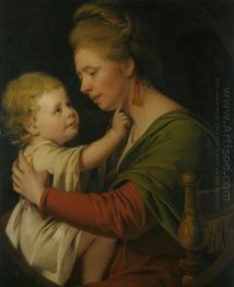 Portrait Of Jane Darwin And Her Son William Brown Darwin