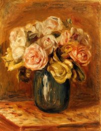 Roses In A Blue Vase 1