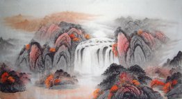 Waterfall - Chinese Painting