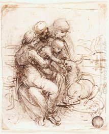 Study Of St Anne Mary The Christ Child And The Young St John