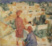 Boys On The Background Of The City 1921