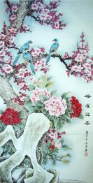 Plum&Peony&Birds - Chinese Painting