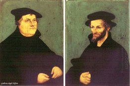 Portraits Of Martin Luther And Philipp Melanchthon 1543