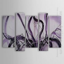 Hand-painted Abstract Oil Painting - Set of 5