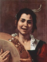 Girl with Tambourine