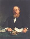 Portret van dichter en Slavophile Ivan Sergeyevich Aksakov 1878
