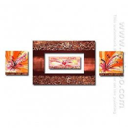 Hand-painted Landscape Oil Painting - Set of 4