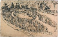 Public Garden Med Vincent S hus i bakgrunden 1888