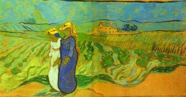 Duas mulheres que cruzam The Fields 1890