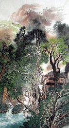 A Courtyard in the Mountain - Chinese Painting