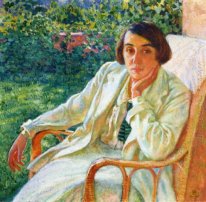 Elizabeth Van Rysselberghe In A Cane Chair 1916