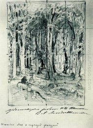 Forest With A Seated Figure