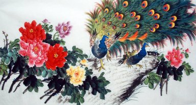 Peacock - Peinture chinoise