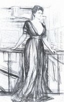 Skizze für ein Porträt von P I Scherbatova 1911