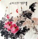 Chicken & Peony - Lukisan Cina