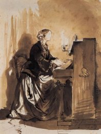 Countess Potocka Playing Piano