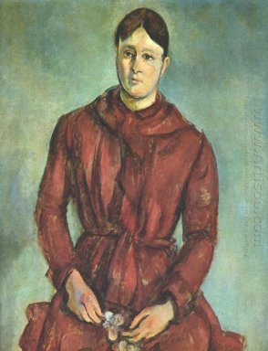 Portrait de Madame Cézanne dans une robe rouge