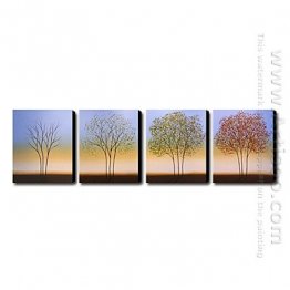 Hand-painted Oil Painting Landscape Landscape - Set of 4