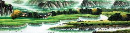 A small village - Chinese Painting