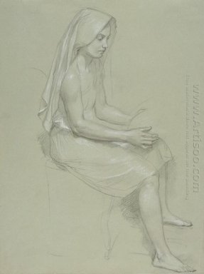 Étude d\'un Seated Figure Femme Voilée