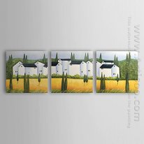 Hand-painted Landscape Oil Painting - Set of 3