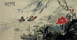 Mandarin Duck&Lotus - Chinese Painting