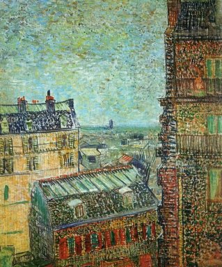 Blick auf Paris vom Vincent S Zimmer in der Rue Lepic 1887