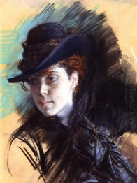 Girl In A Black Hat 1890