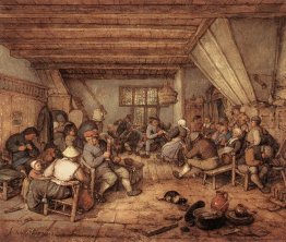 Feasting Peasants in a Tavern