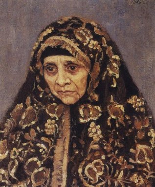 La vecchia donna con un Foulard Patterned 1886