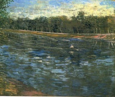 Seine med roddbåt 1887