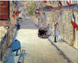 rue mosnier decorated with flags 1878