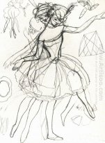 Sketches Costume de Columbine pour Anna Pavlova