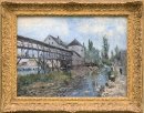 molino de agua cerca de Moret de Alfred Sisley