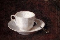 Taza y platillo blancos 1864