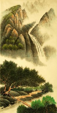 Waterval - Chinees schilderij