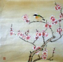 Peach Blossom&Vogels - Chinees schilderij