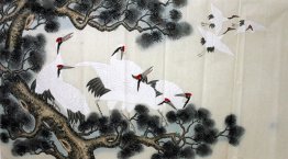 Crane - Peinture chinoise